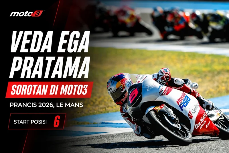 Veda Ega Pratama Jadi Sorotan di Moto3 Prancis 2026, Start Posisi 6 di Le Mans.webp